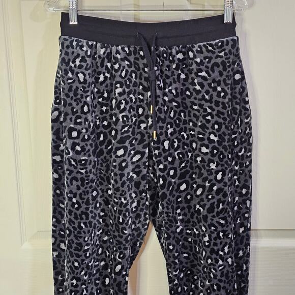 Donna Karan Lounge Set Womens M Leopard Velour Soft Grunge Streetwear RN17363 - Picture 5 of 10
